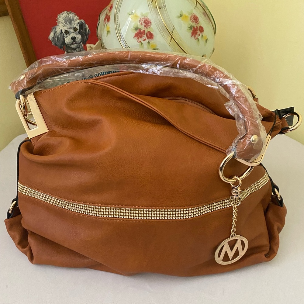 Taupe satchel bag